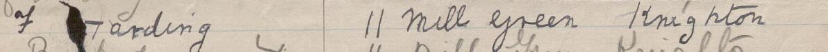 Image of F Harding's signature and address in the petition
