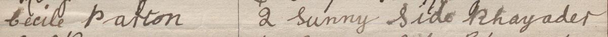 Image of Cecile Parton's signature and address in the petition