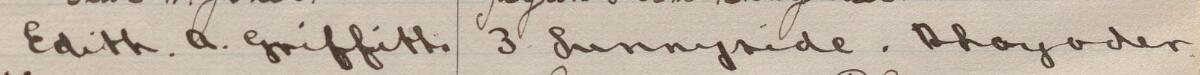 Image of Edith A. Griffith's signature and address in the petition