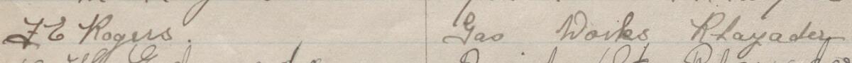 Image of F. E. Rogers's signature and address in the petition