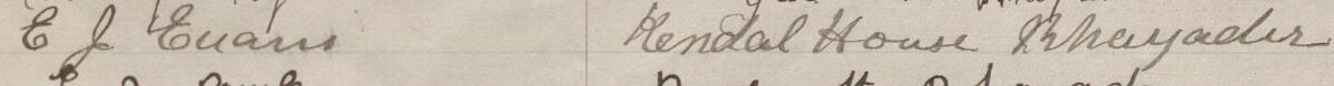 Image of E. J. Evans's signature and address in the petition