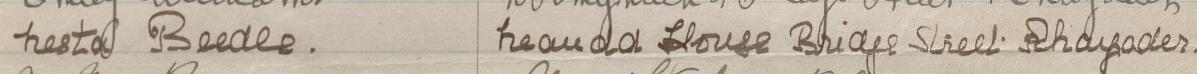 Image of Nesta Beedle's signature and address in the petition