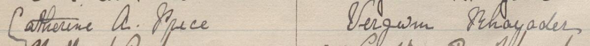 Image of Catherine A Price's signature and address in the petition