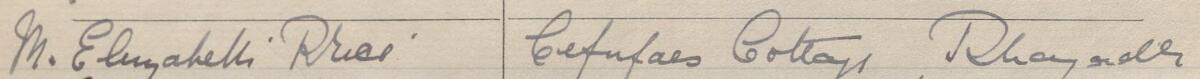 Image of M. Elizabeth Price's signature and address in the petition
