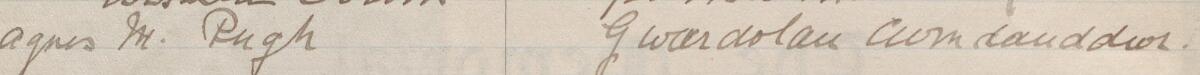 Image of Agnes M Pugh's signature and address in the petition
