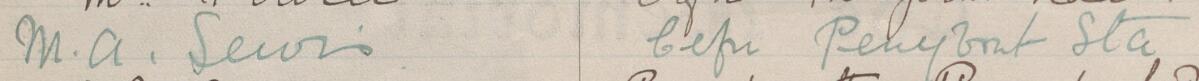 Image of M. A. Lewis's signature and address in the petition