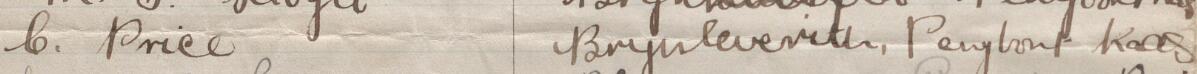 Image of C. Price's signature and address in the petition