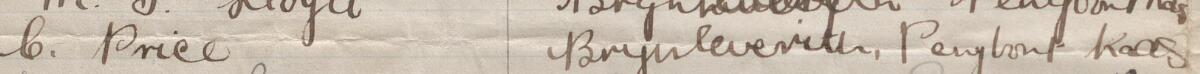 Image of C. Price's signature and address in the petition
