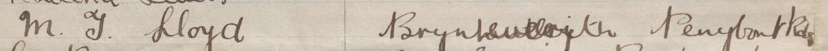 Image of M J Lloyd's signature and address in the petition