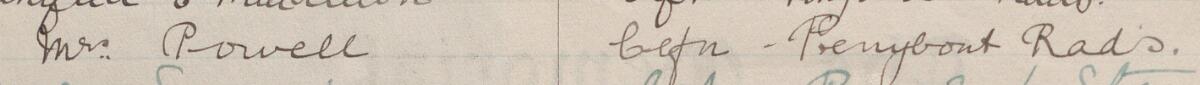Image of Mrs Powell's signature and address in the petition
