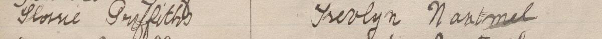 Delwedd o lofnod Mark a'i gyfeiriad ar y ddeiseb