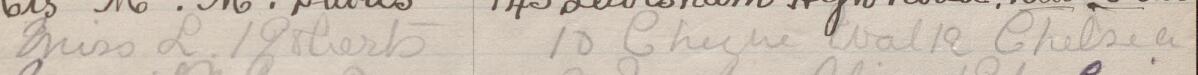 Image of Miss L Roberts's signature and address in the petition