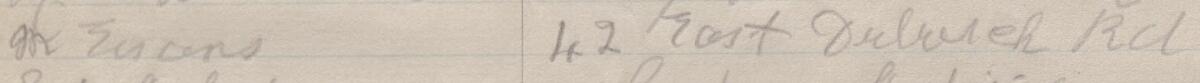 Image of Mrs Evans's signature and address in the petition