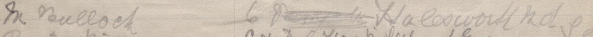 Image of M Bullock's signature and address in the petition