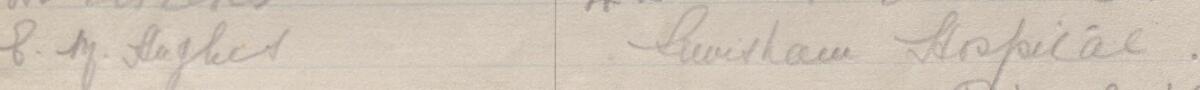 Image of E M Hughes @'s signature and address in the petition