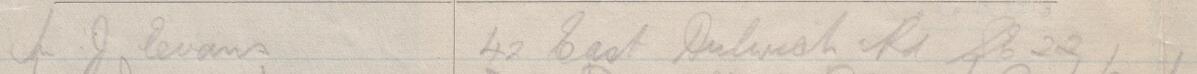 Image of A J Evans's signature and address in the petition