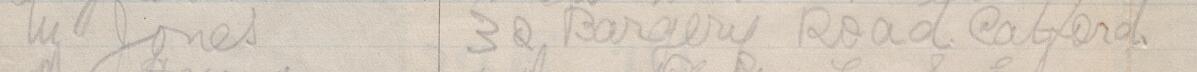Image of M Jones's signature and address in the petition