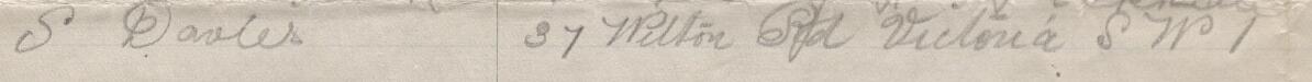 Image of S Davies's signature and address in the petition