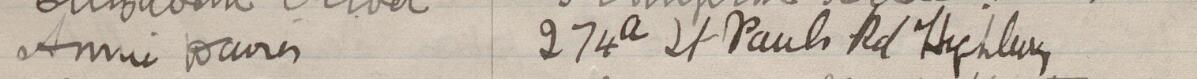 Image of Annie Davies's signature and address in the petition