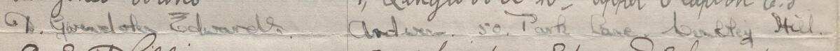 Image of D Gwendolen Edwards's signature and address in the petition