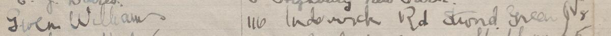 Image of Gwen Williams's signature and address in the petition