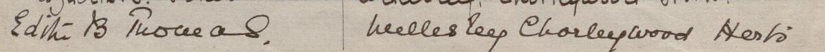 Image of Edith B Thomas's signature and address in the petition