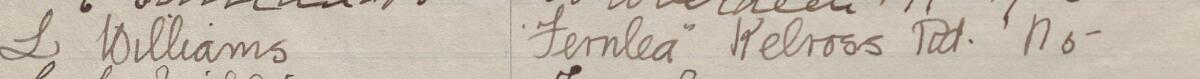 Image of L Williams's signature and address in the petition
