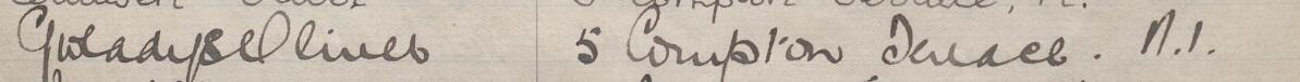 Image of Gwladys Oliver's signature and address in the petition