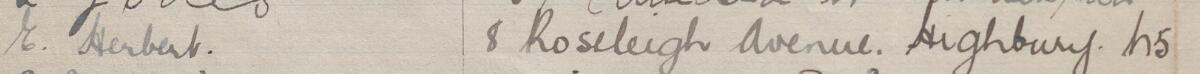 Image of E Herbert's signature and address in the petition