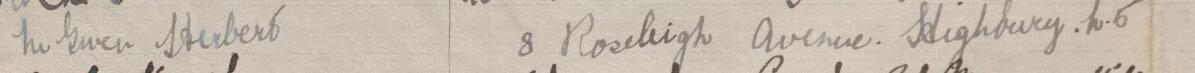 Image of M Gwen Herbert's signature and address in the petition