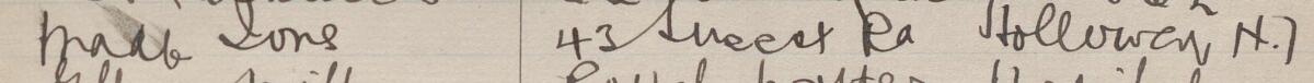 Image of Mable Jones's signature and address in the petition