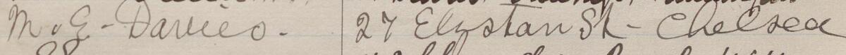 Image of M E Davies's signature and address in the petition