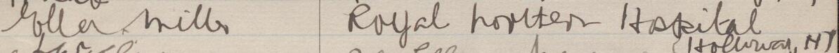 Image of Ella Mills's signature and address in the petition