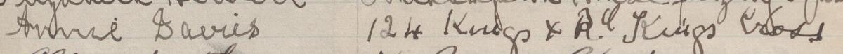 Image of Annie Davies's signature and address in the petition