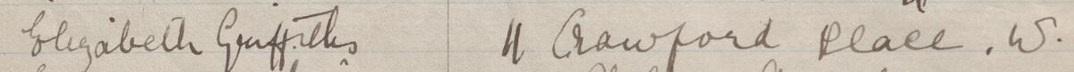 Image of Elizabeth A Griffiths's signature and address in the petition