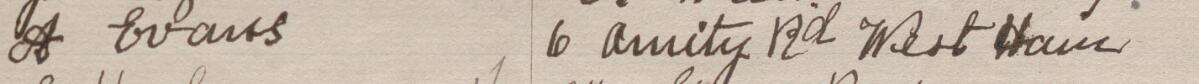 Image of A Evans's signature and address in the petition