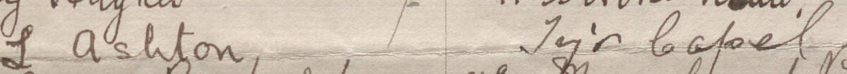 Image of L Ashton's signature and address in the petition
