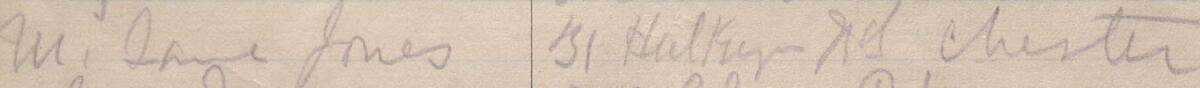 Image of M Jane Jones's signature and address in the petition