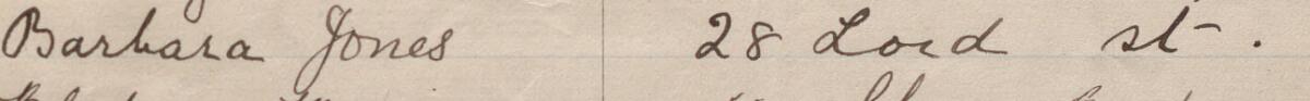 Image of Barbara Jones's signature and address in the petition