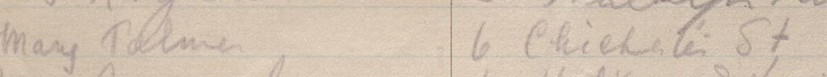 Image of Mary Palmer's signature and address in the petition