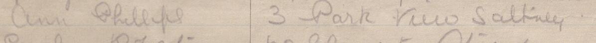 Image of Ann Phillips's signature and address in the petition