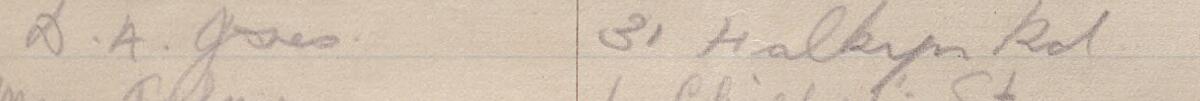 Image of D A Jones's signature and address in the petition