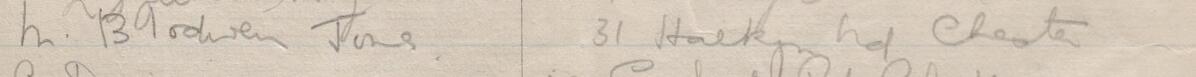 Image of M Blodwen Jones's signature and address in the petition