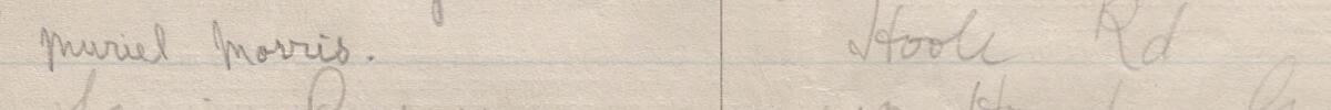 Image of Muriel Morris's signature and address in the petition