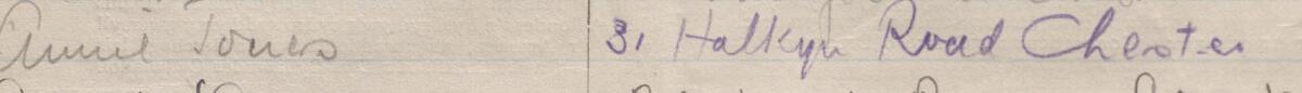 Image of Annie Jones's signature and address in the petition