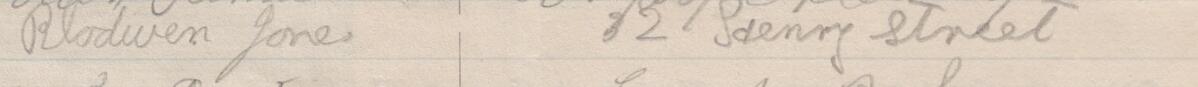 Image of Blodwen Jones's signature and address in the petition