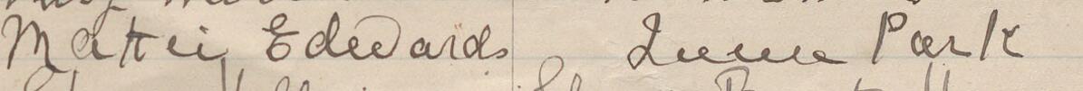 Image of Mattie Edwards's signature and address in the petition