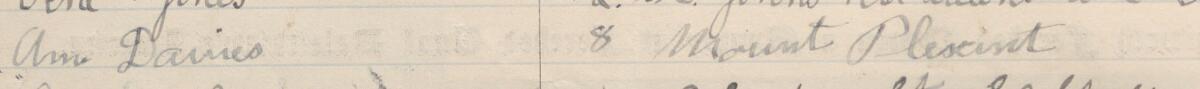Image of Ann Davies's signature and address in the petition