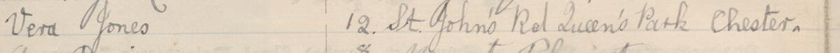 Image of Vera Jones's signature and address in the petition