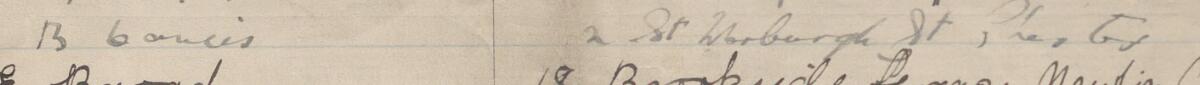Image of B Lancis?'s signature and address in the petition